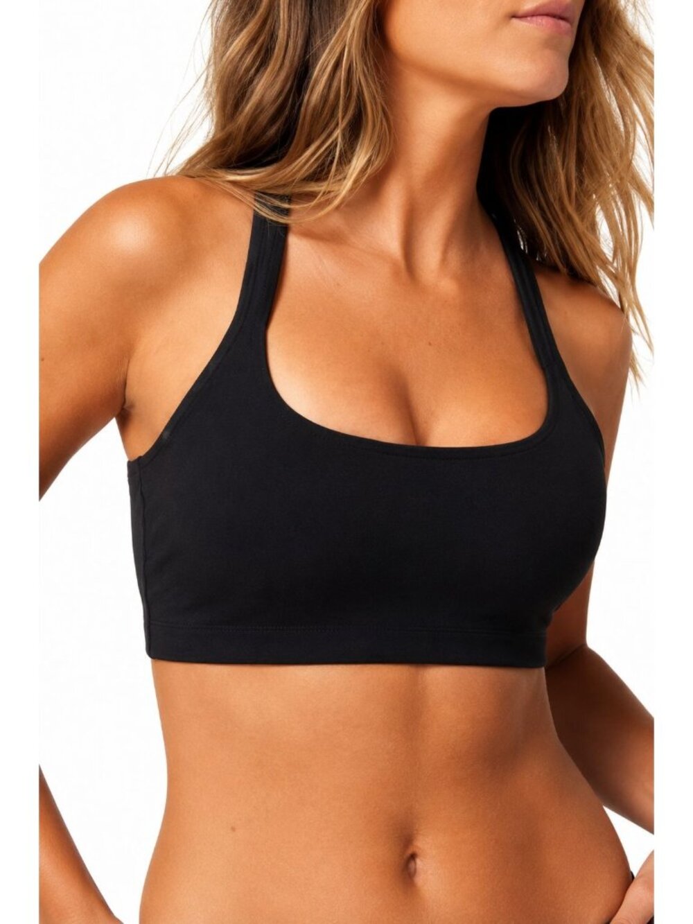 Fabletics Principal Low Impact Sports Bra 2-Pack Black LUPF 50+